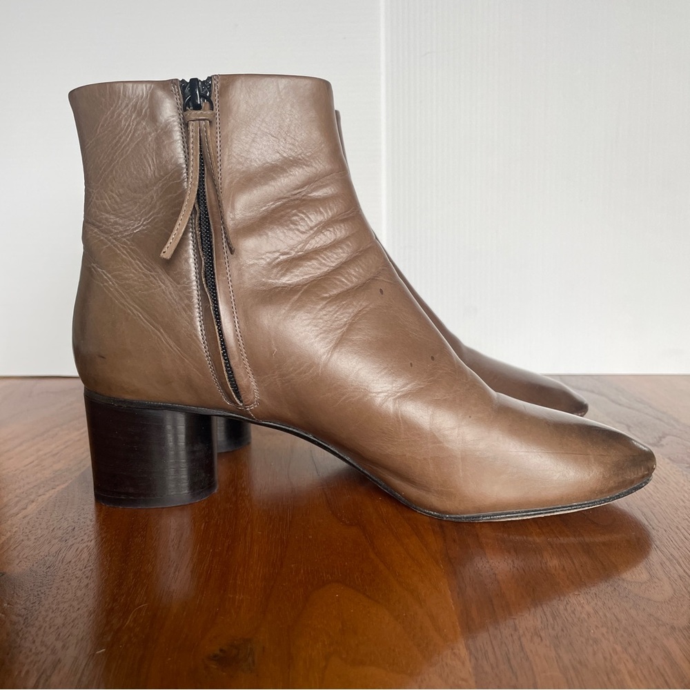 ISABEL MARANT zip booties leather ombré taupe size 39 - Picture 6 of 8